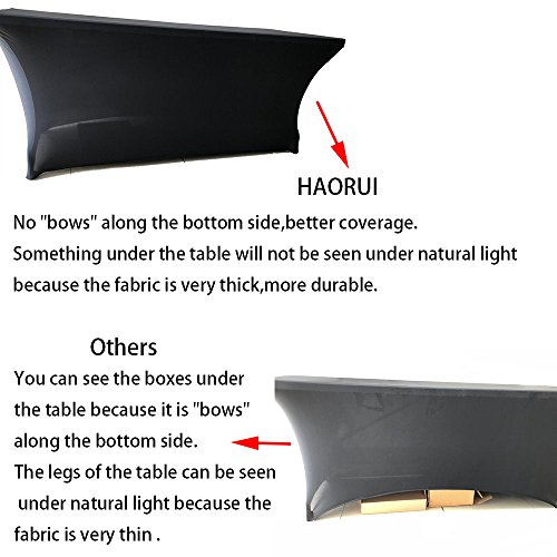 HAORUI Rectangular Spandex Table Cover (6 ft. Black) | The Storepaperoomates Retail Market - Fast Affordable Shopping