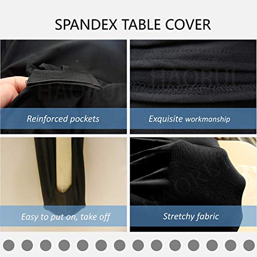 HAORUI Rectangular Spandex Table Cover (6 ft. Black) | The Storepaperoomates Retail Market - Fast Affordable Shopping