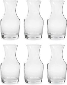 Cornucopia Mini Individual Wine Carafes (6-Pack); 6.5 oz Single-Serving Personal Size Decanters for Dinner Parties, Wine Tastings, and More