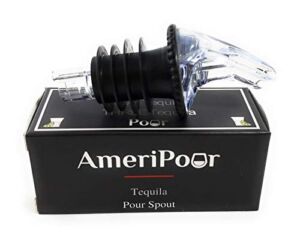 Ameripour – Speed Pourer – Patron Pour Spout – Made 100% In The USA. Free Flow Bar Spouts That Don’t Leak – No Cracks, Just A Smooth Cocktail Pour Every Time. (Clear)