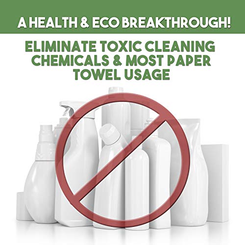 Nano Towels Cleaning Cloths | Cleans with Only Water – No Chemicals, Paper Or Microfiber Supplies Needed. Wipes Away Dust, Spills & Grime in Seconds. Kitchens, Bathrooms, Windows, Glass 14×14” 4-Pack | The Storepaperoomates Retail Market - Fast Affordable Shopping