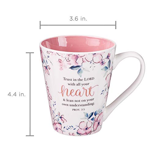 Christian Art Gifts Trust In The Lord Proverbs Coffee Cup for Women – Inspirational Coffee Cup with Proverbs 3:5 Bible Verse in Plum Floral (13-Ounce Ceramic) | The Storepaperoomates Retail Market - Fast Affordable Shopping