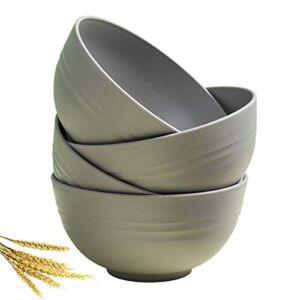 greenandlife Unbreakable Cereal Bowls – 24 OZ Wheat Straw Fiber Lightweight Bowl Sets 4 – Dishwasher & Microwave Safe – for ,Rice,Snack Bowls