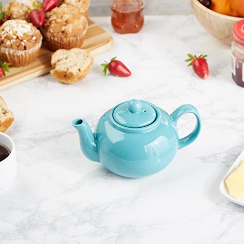 RSVP International Stoneware Teapot Collection, Microwave and Dishwasher Safe, 16 oz, Turquoise | The Storepaperoomates Retail Market - Fast Affordable Shopping
