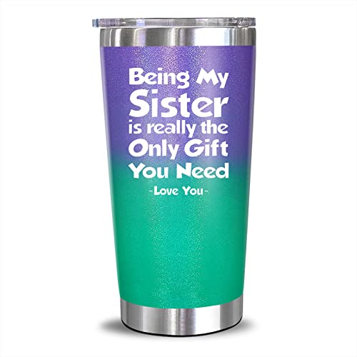 Sister Gifts From Sister, Brother – Christmas Gifts For Sister – Birthday Gifts For Sister, Soul Sister, Big Sister, Little Sister, Sister In Law, Sibling, Bestie, BFF, Women – 20 Oz Tumbler | The Storepaperoomates Retail Market - Fast Affordable Shopping