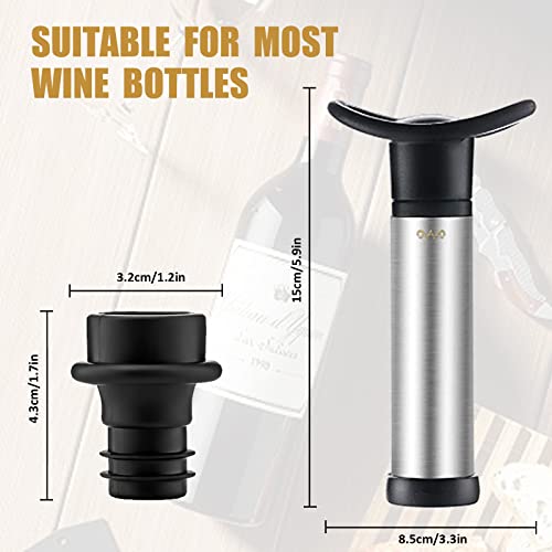 OWO Wine Saver with 4 Vacuum Stoppers, Wine Stopper, Reusable Bottle Sealer Keeps Wine Fresh (Wine Pump + 4 stoppers) | The Storepaperoomates Retail Market - Fast Affordable Shopping