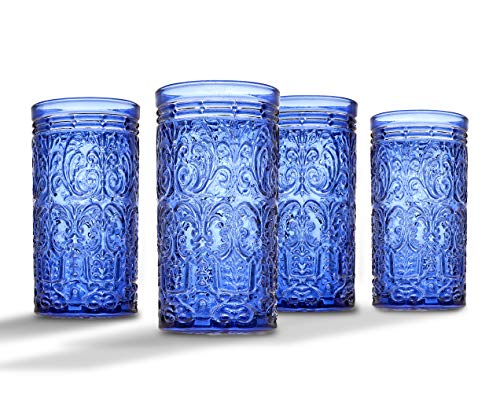 Jax Highball Beverage Glass Cup by Godinger – Blue – Set of 4 | The Storepaperoomates Retail Market - Fast Affordable Shopping