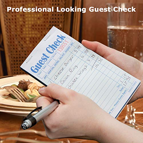[10 Pads, 50 Sheets/Pad] Double Part Guest Check Pads for Restaurants, Perforated 2 Part Green and White Carbonless Check Book for Bars, Cafes and Restaurant Orders | The Storepaperoomates Retail Market - Fast Affordable Shopping