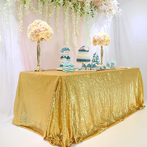 Trlyc 60 x 120-Inch Rectangular Sequin Tablecloth Gold | The Storepaperoomates Retail Market - Fast Affordable Shopping