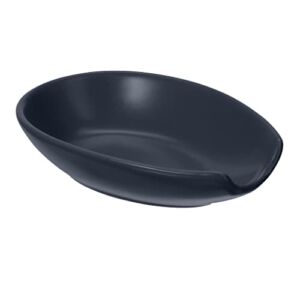 OGGI Spooner Ceramic Spoon Rest- Spoon Rest for Stove Top, Spoon Holder for Countertop, Kitchen Decor for Counter, Coffee Bar Accessories, Midnight Blue
