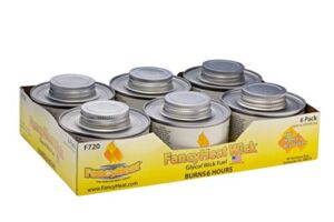 Fancy Heat, Clean Burning Chafing Dish Fuel with Minimal Odor and Soot, “6 Pack”, 6 Hour 8oz, Yellow Label