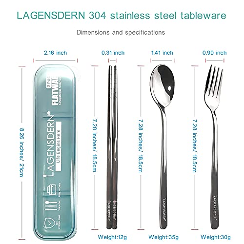 Premium Travel Utensils Set, Portable Utensils with Case, Stainless Steel Cutlery Set, Reusable Flatware, Chopsticks Fork Spoon Silverware Set, Pocket Utensils for Picnic, Camping and Travel | The Storepaperoomates Retail Market - Fast Affordable Shopping