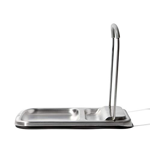 OXO Spoon Rest with Lid Holder, 3x4x1in, Stainless Steel | The Storepaperoomates Retail Market - Fast Affordable Shopping