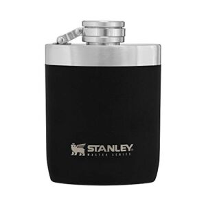 Stanley Master Flask 8oz with Never-Lose Cap, Wide Mouth Stainless Steel Hip Flask for Easy Filling & Pouring, Insulated BPA-Free Leak-Proof Flask