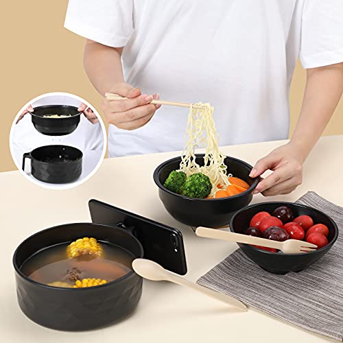 Microwave Ramen Cooker,Ramen Bowl With Chopsticks and Spoon,Rapid and Quick Ramen Cooker With Handles, Dishwasher-Safe,BPA-Free. (black) … | The Storepaperoomates Retail Market - Fast Affordable Shopping