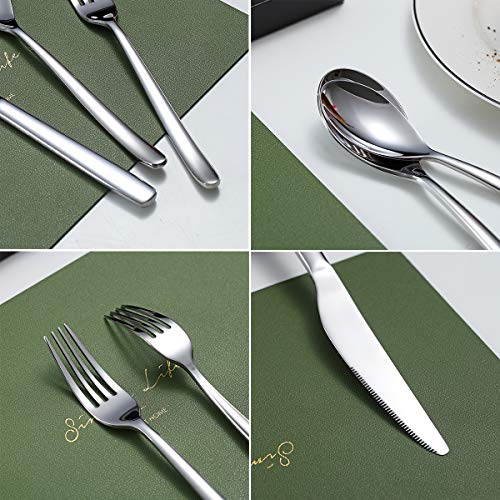Silverware Set 20 Pieces, Stainless Steel Flatware Set, Mirror Polish Cutlery Set, Utensil Sets Service Set for 4 (Silver) | The Storepaperoomates Retail Market - Fast Affordable Shopping
