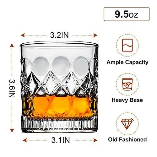 PARACITY Whiskey Glasses Set of 2,christmas gift, Old Fashioned Glasses, Rocks Glasses, Bourbon Glasses, Suitable for use in Bars, Parties, and Homes, The Right Gift for Men, Father ‘s Day Gift | The Storepaperoomates Retail Market - Fast Affordable Shopping