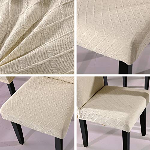 Fuloon 6 Pack Super Fit Stretch Removable Washable Short Dining Chair Protector Cover Seat Slipcover for Hotel, Dining Room, Ceremony, Banquet Wedding Party | The Storepaperoomates Retail Market - Fast Affordable Shopping