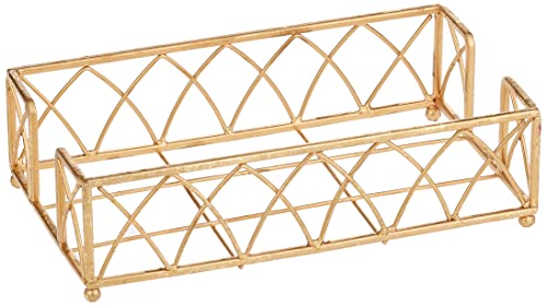 Boston International Arch Design Guest Towel Napkin Holder Caddy, 9 x 5.25-Inches, Gold Leaf | The Storepaperoomates Retail Market - Fast Affordable Shopping