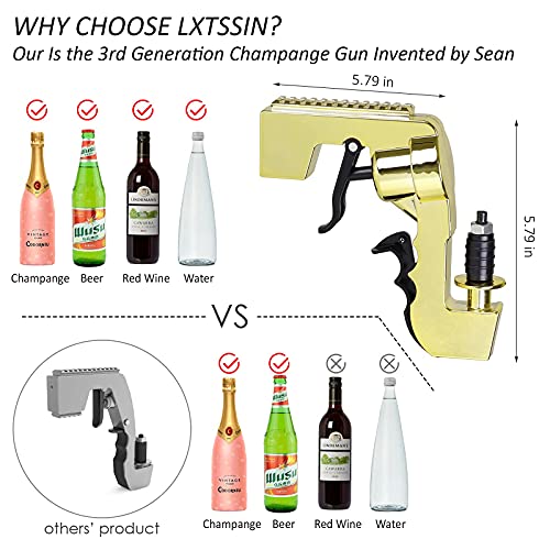 Beer Gun Shooter,The 3rd Generation Champagne Gun Shooter,Alcohol Gun Shooter Bottle Beer Squirt Gun Adjustable Dispenser Red Wine for Party Birthday Christmas | The Storepaperoomates Retail Market - Fast Affordable Shopping