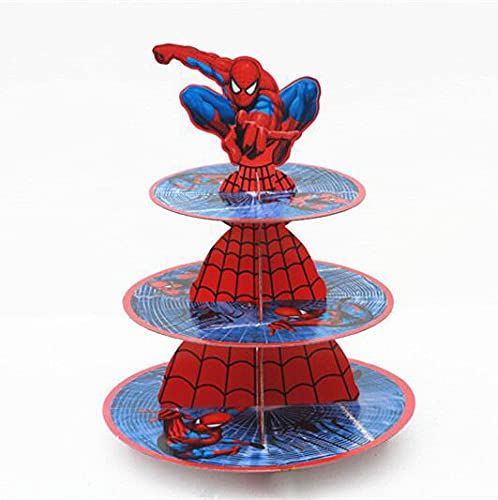 RenbangUS Spider Cupcake Stand – Spider Themed Party Decorations Supplies for Kids Birthday Party 3 Tier Cardboard | The Storepaperoomates Retail Market - Fast Affordable Shopping