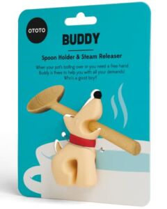 OTOTO Buddy Dog Kitchen Spoon Holder – Cooking Spoon Rest for Kitchen Counter – Spatula, Ladle Holder, Kitchen Utensil Holder – Heat Resistant & Dishwasher Safe Utensil Rest for Stove Top