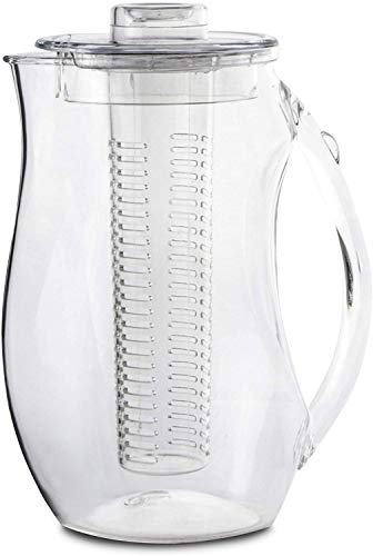Large Fruit Infuser Water Pitcher (2.9 Quart / 93 Oz) – Shatterproof Acrylic Infusion Jug for Iced Tea, Juice, Beverages, Water, Lemon, Fruit & Herbs – BPA Free | The Storepaperoomates Retail Market - Fast Affordable Shopping