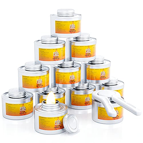 FUUL – Chafing Fuel Dish Burner Cans – 12 Pack – Chafing Dish Fuel Cans Burners To Keep Food Warm with 6-Hours Burning Capacity – Cooking Fuel For Chafing Dishes – 1 Opener Included for Opening Seal | The Storepaperoomates Retail Market - Fast Affordable Shopping