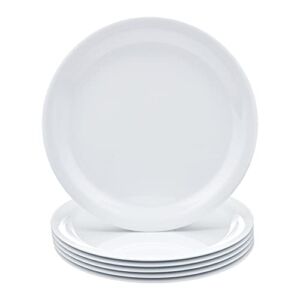 AmazonCommercial 9 in. White Melamine Plate – 6 Piece Set