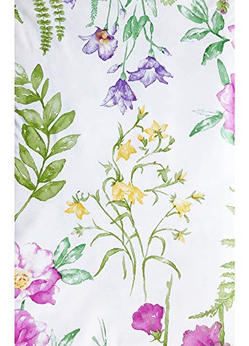 Newbridge Easter Wildflower Fields Floral Vinyl Flannel Backed Tablecloth, Spring Wild Flowers Easy Care Vinyl Tablecloth with Flannel Backing, 60 Inch x 84 Inch Oblong/Rectangle | The Storepaperoomates Retail Market - Fast Affordable Shopping