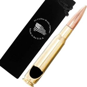 50 Caliber BMG Real Brass Bullet Shaped Bottle Opener – Made in the USA