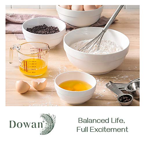 DOWAN 64/42/22/12 Ounce Serving Bowls for Christmas, Porcelain Mixing Bowls, White Ceramic Bowl Sets, Versatile Prep Bowls for Kitchen, Scratch Resistant, Oven & Microwave & Dishwasher Safe, Set of 4 | The Storepaperoomates Retail Market - Fast Affordable Shopping