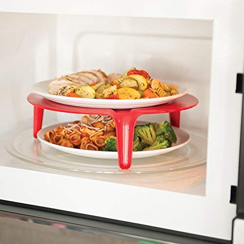 Nordic Ware 2-Tier Plate Stacker, One, Red | The Storepaperoomates Retail Market - Fast Affordable Shopping
