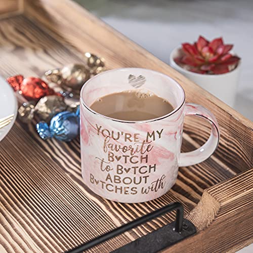 Best Friend Birthday Gifts for Women – Funny Friendship Gift for Bestfriend, Besties, BFF, Sister, Boss Woman, Big Sis, Sorority, Mom – You’re My Favorite – Cute Pink Marble Mug, 11.5oz Coffee Tea Cup | The Storepaperoomates Retail Market - Fast Affordable Shopping