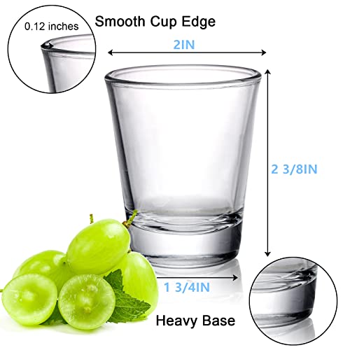 Tebery 30 Pack Round Shot Glasses Bulk Sets with Heavy Base, 2 Ounces Tequila Cups Small Glass Shot Cups, Clear Whiskey Shot Glass Set for Vodka, Whiskey, Tequila, Espresso, Liquor | The Storepaperoomates Retail Market - Fast Affordable Shopping