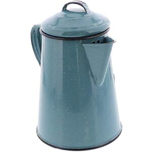 Cinsa Enamelware Coffee Pot (Turquoise Color) – 6 Cups – Camping Essentials – Hot Water for Coffee and Tea – Light and Resistant