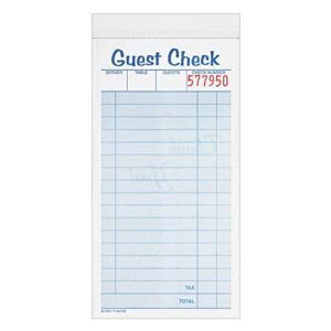 Adams Guest Check Pads, 2-Part, Carbonless, White/Canary, 3-3/8″ x 6-3/8″, 50 Sets per Pad, 10 Pack (104-50SW)