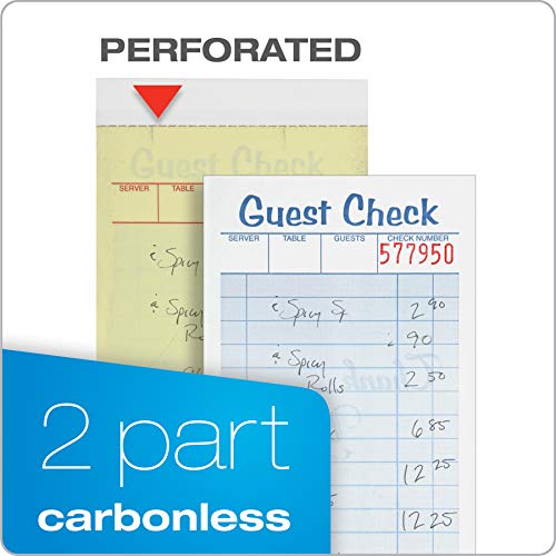 Adams Guest Check Pads, 2-Part, Carbonless, White/Canary, 3-3/8″ x 6-3/8″, 50 Sets per Pad, 10 Pack (104-50SW) | The Storepaperoomates Retail Market - Fast Affordable Shopping