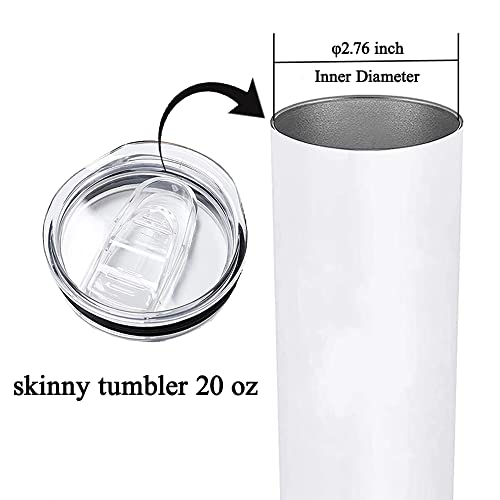HeyMoly Extra Lids for 20 OZ Skinny Tumblers 6 Packs, 20oz Stainless Steel Skinny Tumbler Replacement Lids 6 Packs | The Storepaperoomates Retail Market - Fast Affordable Shopping