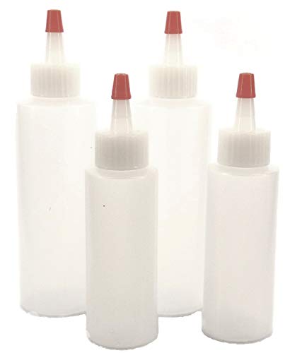 4 Pack Combo (2 Each: 4 Oz, 2 Oz) Mini Squeeze Bottles – Food Grade Translucent BPA-Free LDPE w Yorker Cap for Arts, Crafts, Glue, Icing, Sauce, Condiments, Cake Decorating 60mL 120mL | The Storepaperoomates Retail Market - Fast Affordable Shopping