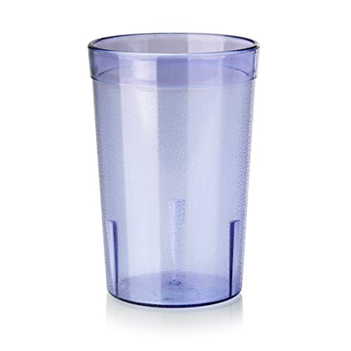New Star Foodservice 46625 Tumbler Beverage Cup, Stackable Cups, Break-Resistant Commercial SAN Plastic, 8 oz, Blue, Set of 12 | The Storepaperoomates Retail Market - Fast Affordable Shopping