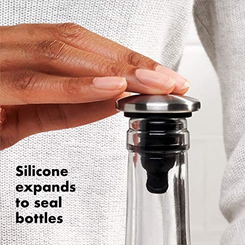 OXO SteeL Expanding Wine Stoppers, 2 Count | The Storepaperoomates Retail Market - Fast Affordable Shopping