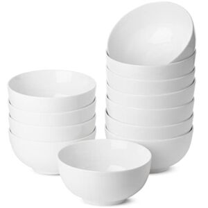 BTaT- White Cereal Bowls, Set of 12, 16 Ounces, Bowls, Cereal Bowl, White Bowls, Small Bowls, White Soup Bowls, Porcelain Bowl, Set of Bowls, White Porcelain Bowls, Deep Bowls, Christmas Gift