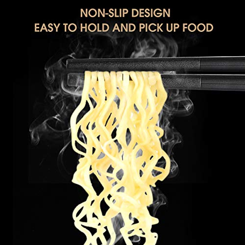 GLAMFIELDS 10 Pairs Fiberglass Chopsticks, Reusable Japanese Chinese Chop Sticks Dishwasher Safe, Non-Slip, 9 1/2 inches | The Storepaperoomates Retail Market - Fast Affordable Shopping