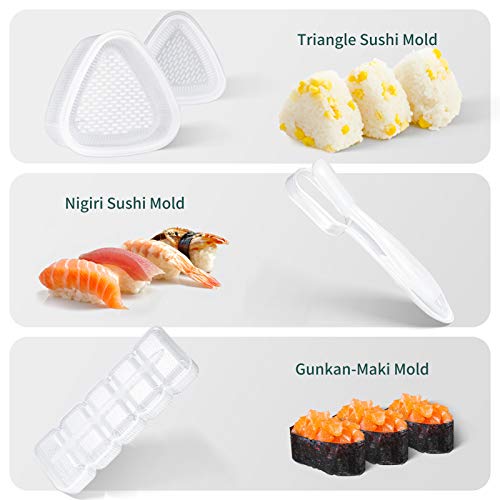 Delamu Sushi Making Kit, 23 in 1 Sushi Maker Bazooker Roller Kit with Bamboo Mats, Chef’s Knife, Triangle/Nigiri/Gunkan Sushi Rice Mold, Chopsticks, Sauce Dishes, Rice Spreader, User Guide | The Storepaperoomates Retail Market - Fast Affordable Shopping