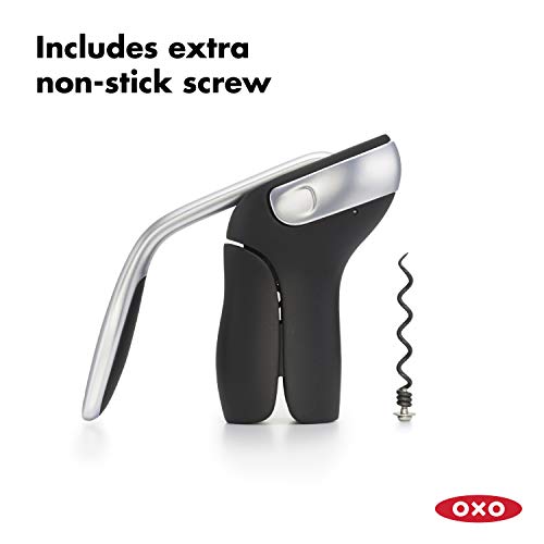 OXO Steel Vertical Lever Corkscrew with Removable Foil Cutter | The Storepaperoomates Retail Market - Fast Affordable Shopping