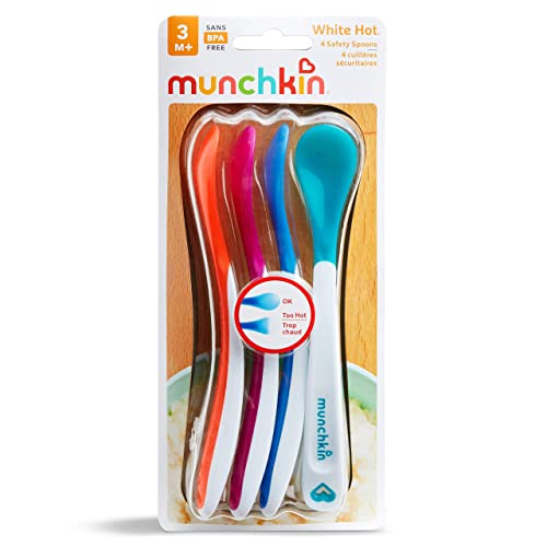 Munchkin White Hot Infant Safety Spoons, 0.39×0.79×6.5 Inch , 4 Count ( Pack of 1) | The Storepaperoomates Retail Market - Fast Affordable Shopping