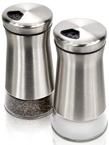 Gorgeous Salt and Pepper Shakers Set With Adjustable Pour Holes – The Perfect Dispensers for your Salts