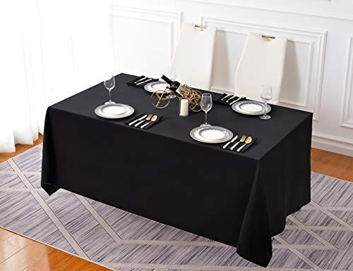 Surmente Tablecloth 90 x 132-Inch Rectangular Polyester Table Cloth for Weddings, Banquets, or Restaurants (Black) … | The Storepaperoomates Retail Market - Fast Affordable Shopping