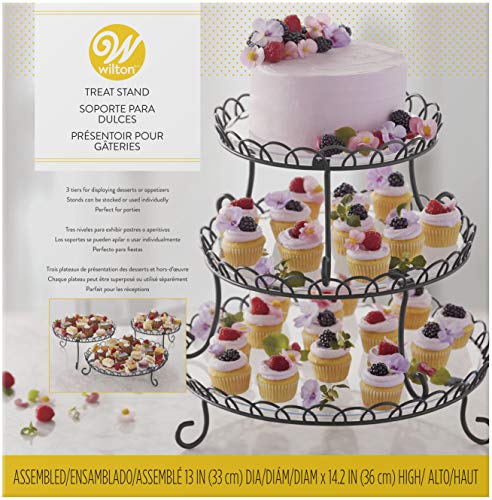 Wilton 3-Tier Customizable Scalloped Dessert and Cake Stand, 13-Inch | The Storepaperoomates Retail Market - Fast Affordable Shopping